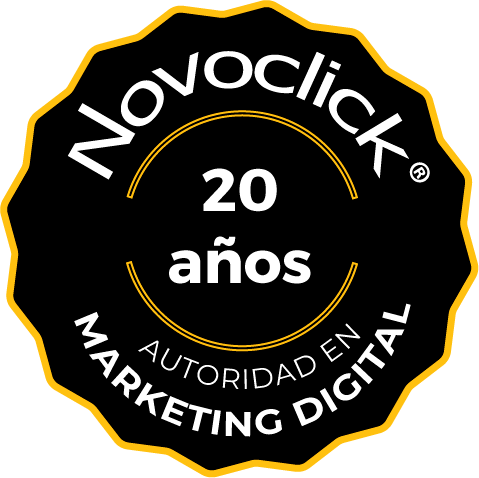Sello Novoclick 20 años 2024